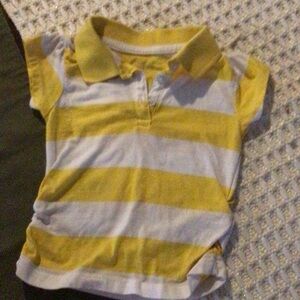Specialty Girl Yellow and White Striped Polo